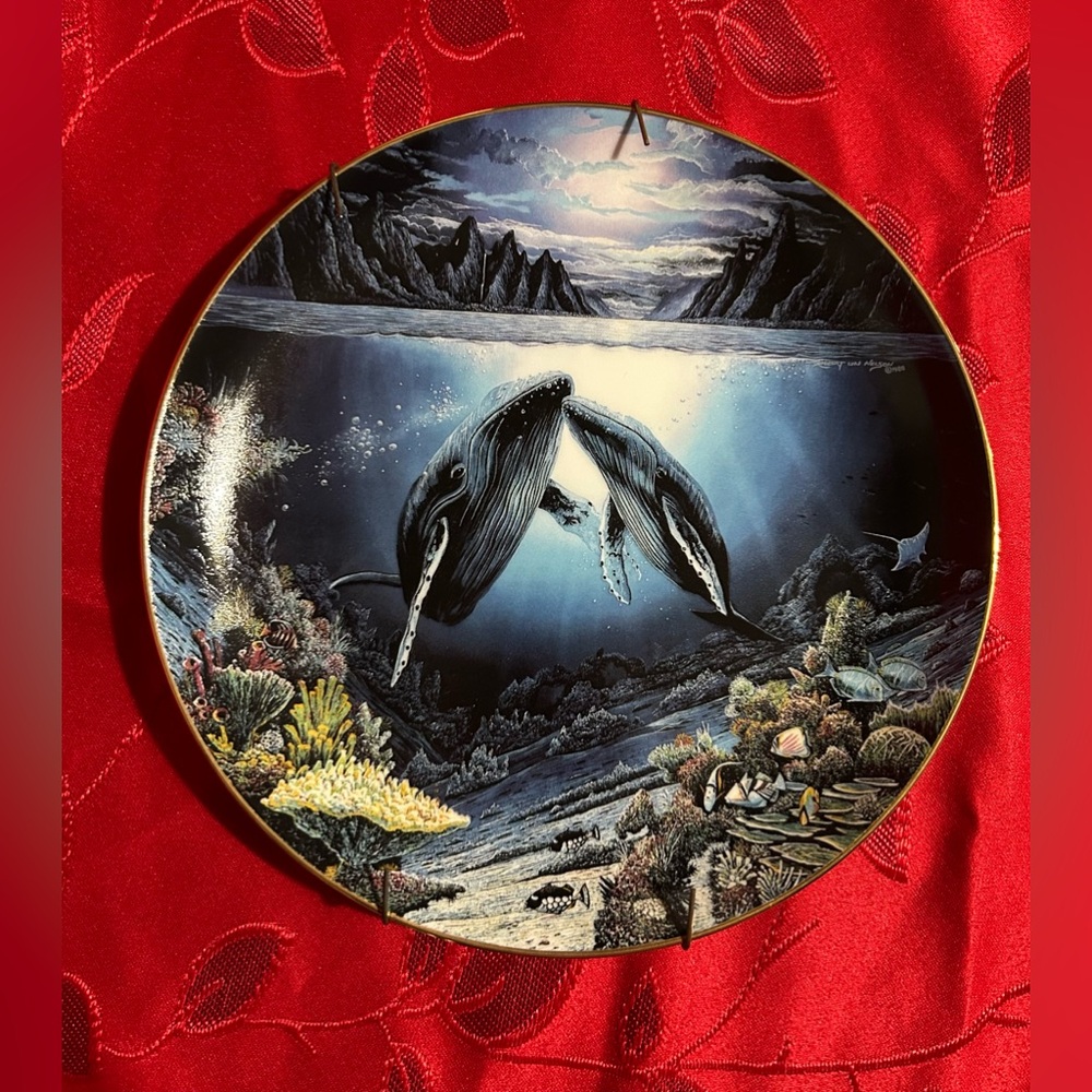 Moonlit Moment Underwater Paradise Collection Danbury Mint Collector Plate